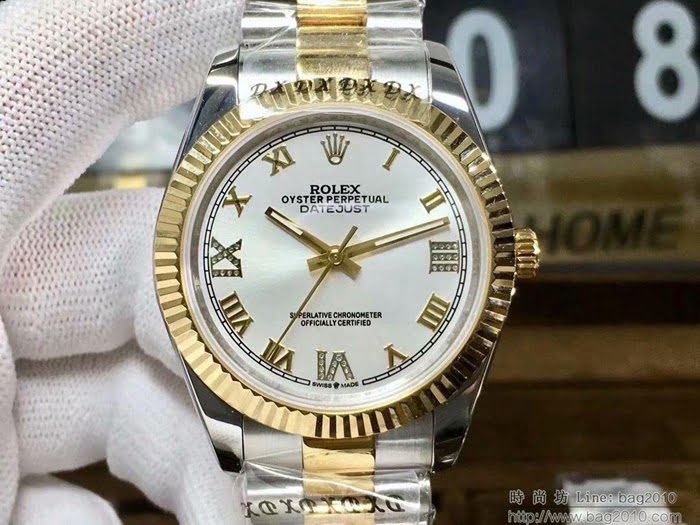 ROLEX勞力士 日誌系列 全新款 經典羅馬刻度設計 奢華典雅 男士腕表  wssb3723